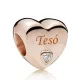 Tesó Rozéarany Szív Charm