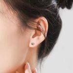 Zöld köves szív medálos ezüst ékszer szett nyaklánc fülbevalóval