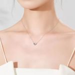 Zöld köves szív medálos ezüst ékszer szett nyaklánc fülbevalóval