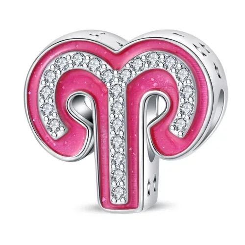 Pink Kos Csillagjegy Ezüst Charm