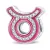 Pink Bika Csillagjegy Ezüst Charm