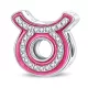 Pink Bika Csillagjegy Ezüst Charm