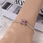 Pink Ikrek Csillagjegy Ezüst Charm