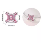 Pink Ikrek Csillagjegy Ezüst Charm