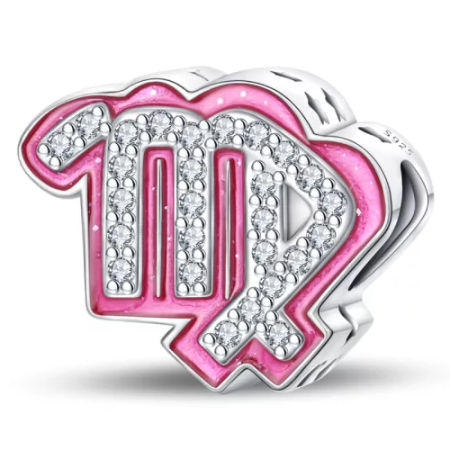 Pink Szűz Csillagjegy Ezüst Charm