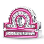 Pink Mérleg Csillagjegy Ezüst Charm