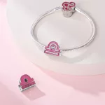 Pink Mérleg Csillagjegy Ezüst Charm