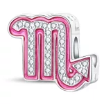Pink Skorpió Csillagjegy Ezüst Charm