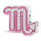 Pink Skorpió Csillagjegy Ezüst Charm