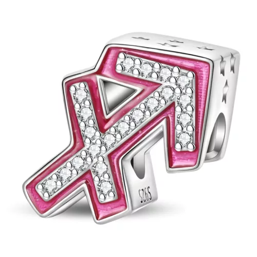 Pink Nyilas Csillagjegy Ezüst Charm