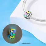 Színes Szirom Ezüst Charm