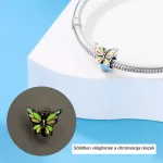 Sárga Pillangó Ezüst Charm