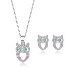 Bölcs Bagoly Szikrázása ezüst ékszer szett