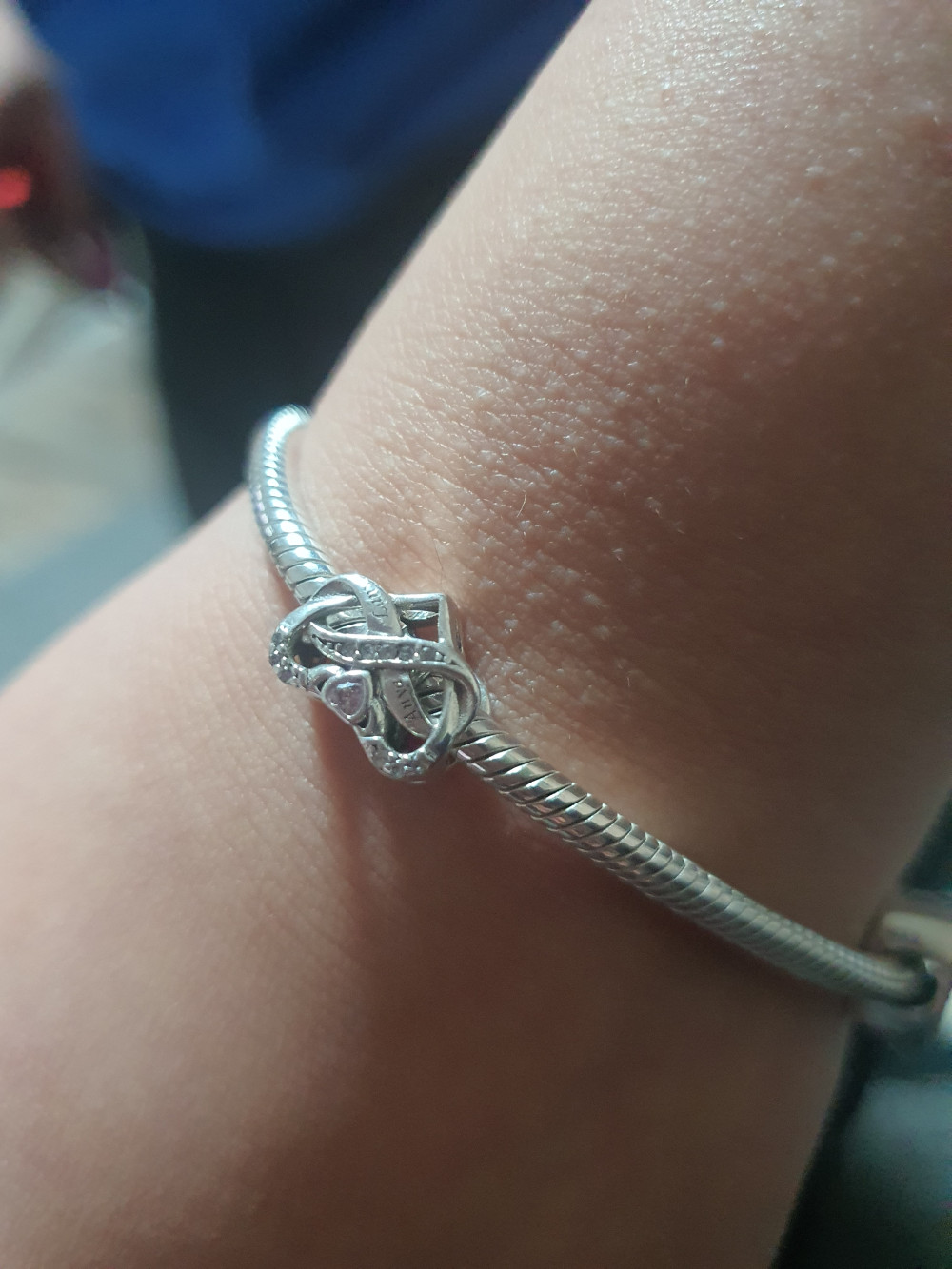 Ezüst Anya-Lánya Örökké Szív Charm
