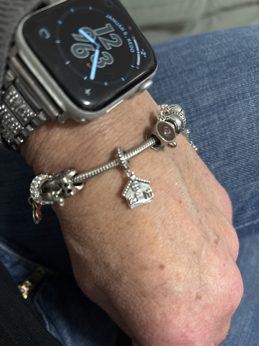 Sweet home ezüst függő charm
